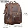 Vintage Men's Genuine Leather Backpack Classic Outdoor Travel Bag Large Capacity Crazy Horse Leather