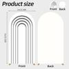 6.56ft Arched Fabric Background Covering Wedding Ripple White Arched Decorative Banner for Birthday Parties, Bridal Showers
