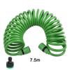 Garden Coil Hose Green Recoil Water Hose Compatible with Standard Faucets