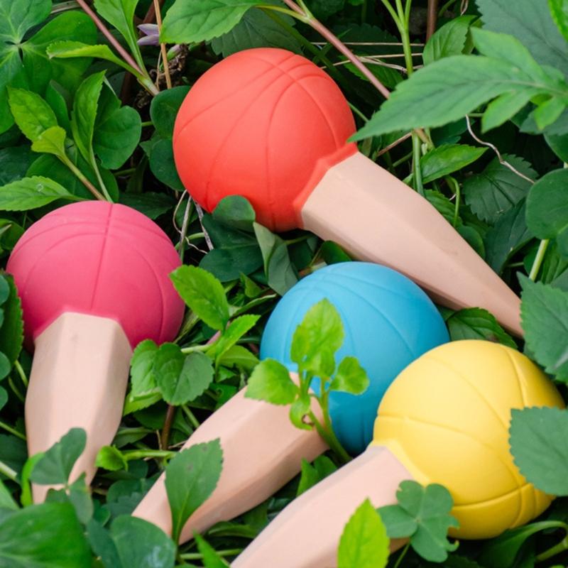 4Pcs Plant Self Watering Spikes Basketball Plant Watering Globes Insert Terracotta Watering Spikes Automatic Plant Waterer