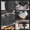 KOBACH 304 Stainless Steel Honeycomb Non-Stick Wok