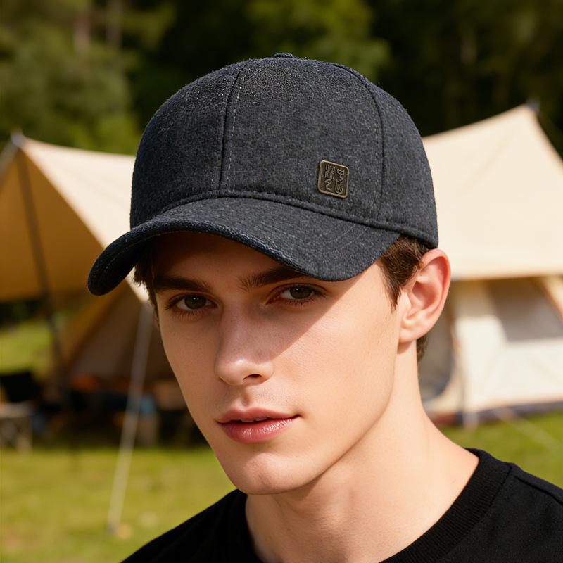 Men's Baseball Cap Ear Protection Cap Outdoor Warm Hat Autumn Winter Hat