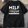 FISHING MILF Tshirt Funny Fish Designer Clothes Cotton Short Sleeves Tshirt Unisex Casual Base Top Women T Shirt Male Clothes