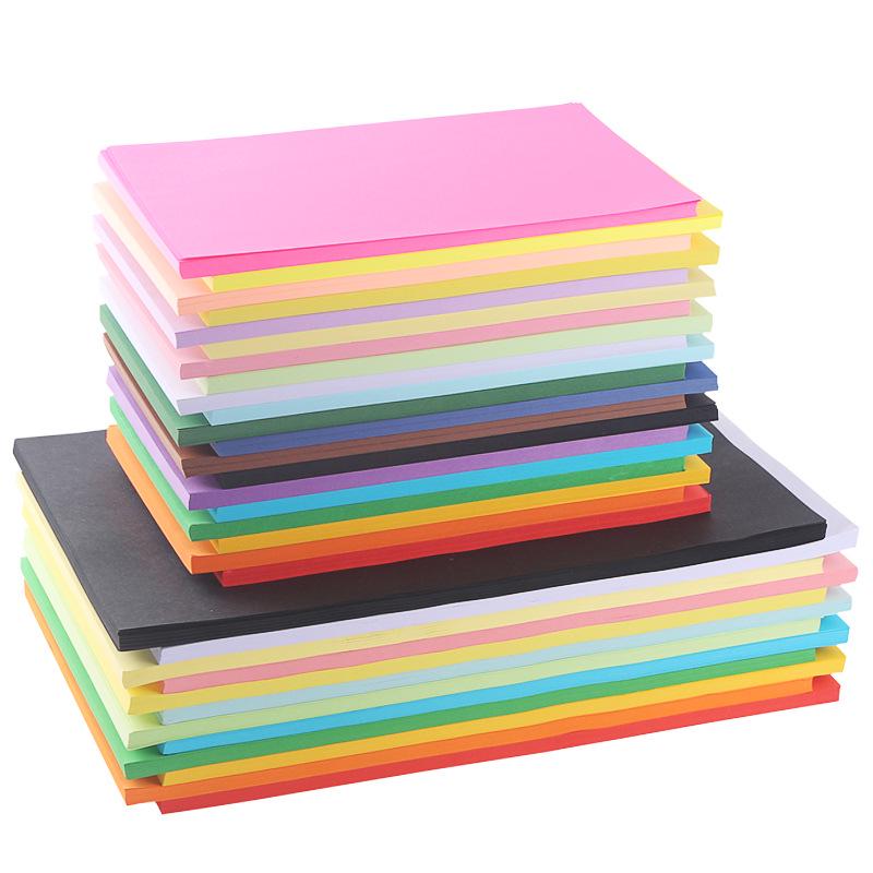 A4 Colored Origami Paper - 70g, 10 Colors, for Crafts and Printing