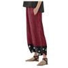 Modische Damen Color Stitching Atmungsaktive Lässige Lockere Street Tasche Gerade Bein Hose