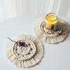Table Decoration Handwoven Macrame Coasters Cotton Rope Braided Placemats Cup Pad Table Decor Heat Resistant Table Mat Cup