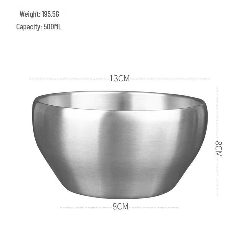 

Zhishi 304 Stainless Steel Double-Layer Insulated Instant Noodle Bowl