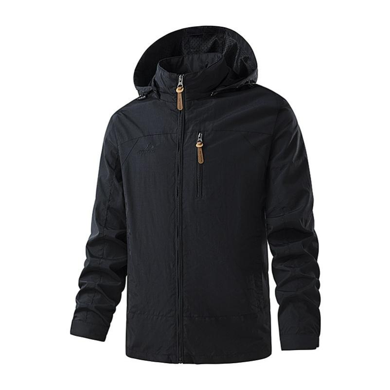 Spring and Autumn Outdoor Single-layer Windproof Jacket, Hooded Casual Jacket, Sports Jacket, Mountaineering Jacket