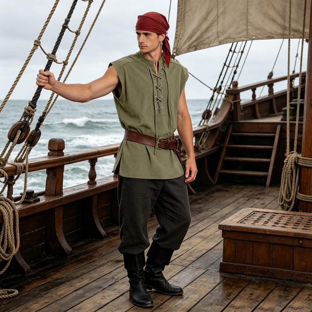 Men's Retro Vest for Costume and Casual Wear