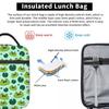 Cartoon Niedliches Froschmuster auf Lotusblättern Isolierte Lunchtasche für Damen Kinder Auslaufsichere Lebensmittelboxen Thermische Lunchbox Tragetasche