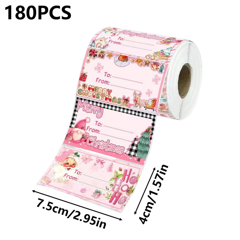 Christmas Sticker Roll Funny Party Favor Stickers For Holiday Greetings For Bread Bags Box Greetings Cards Handicrafts Wall