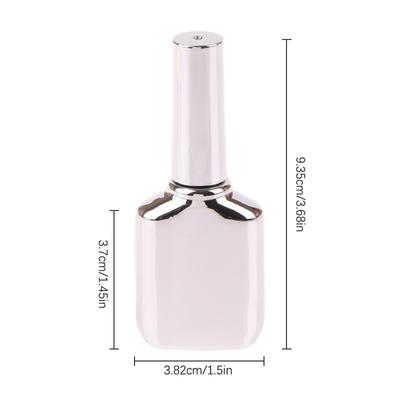 Leeres Nagelgelglas, 15 ml, Nagellackflaschen, galvanisierte Silberfarben, Flaschen zur Verpackung von Nagelschönheitsöl, Nagelgelbehälter