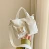 Color Solid Simple With Cute Cartoon Rabbit Decoration Children Bag Shoulder