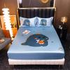 Ice Cooling Fitted Sheet - Cartoon Printed Funda De Colchón For Queen/King Beds, Smooth Kids Bed Protector (No Pillowcase)