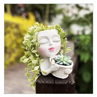 1 Stück Süßer Sukkulenten Übertopf, Sphinx Übertopf, Kawaii Kopf Übertopf, Einzigartiger Outdoor Indoor Übertopf mit Drainageloch