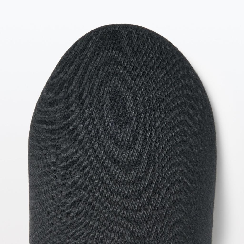 MUJI Washable Portable Size L Slippers, Large, 44427538, Black,