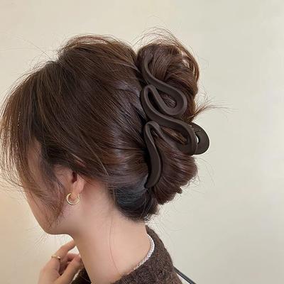 Meet Maillard ~ Frosted Gripper Large High-end Hair Clip for Women Back of Head Shark Clip Hair Accessory
