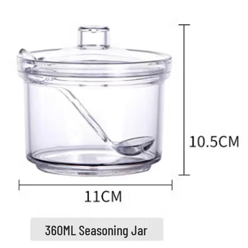 Yingbai Modern Acrylic Seasoning Jar Set with Spoons