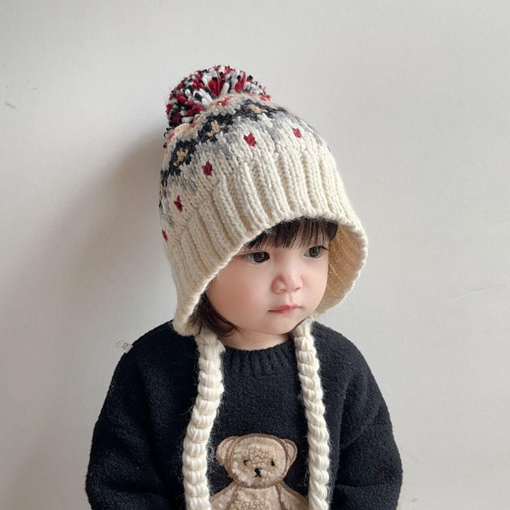 Warm Boys Girls Beanie Cap Autumn Winter Ear Protection Hats Cute Children Knitted Hat  Gifts