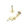 Internally Threaded Lip Stud Ear Cartilage Hoop Dangle Body Piercing Jewelry