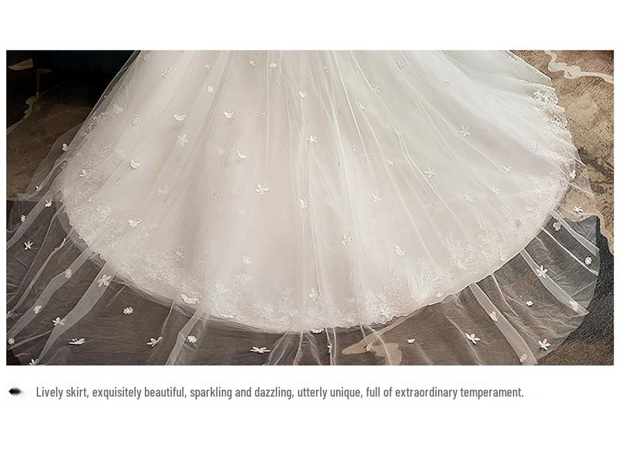 Rochie de mireasă 2025 Dreamy Starry Sky Stil Mori cu trenă lungă - Mărimi mari disponibile