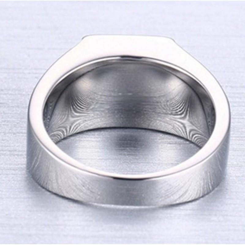 Fashion Popular Jewelry Blue Steel Men's Jewelry Ring