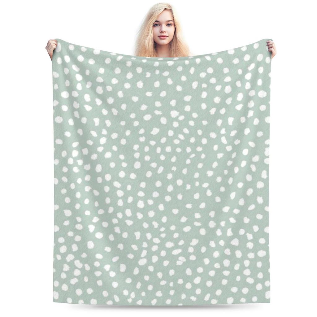 Mint Dalmatian Print Custom Warm Decorate Home An UltraSoft Micro Fleece Blanket