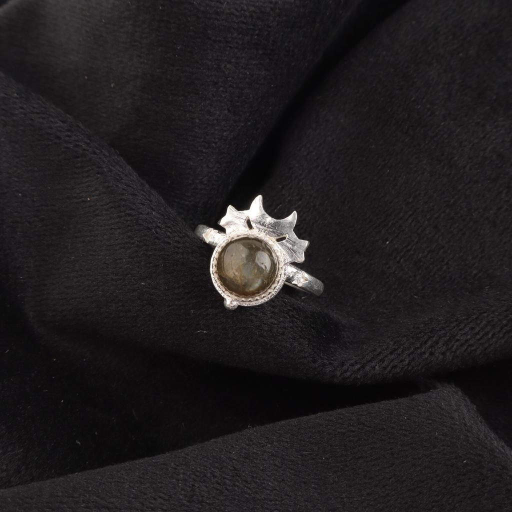 Natural Labradorite Gemstone 925 Sterling Silver Women's Jewelry Handmade Ring RR-67-30
