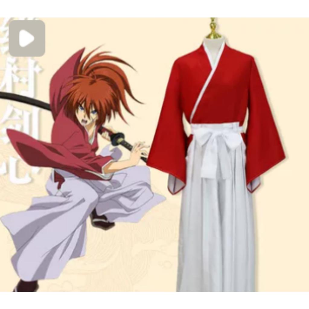 Halloween Anime Rurouni Men Himura Kenshin Kimono Costume or Wig