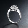 925 Sterling Silver Simple Light Luxury Princess Square Bag Zircon Ring, Birthday Party Anniversary Wedding Gift, Ladies Jewelry