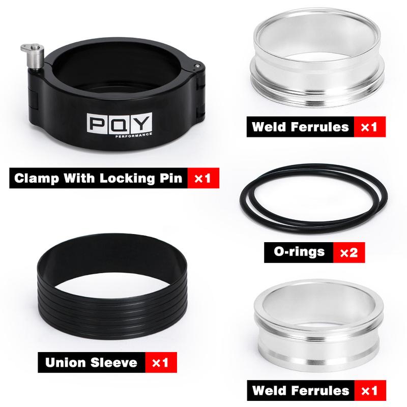 1 Piece 2.0" 2.5" 3.0" 3.5" 4.0" Clamp System Assembly Exhaust V-band Clamp Quick Release For OD Exhaust/Intercooler Pipe/Turbo