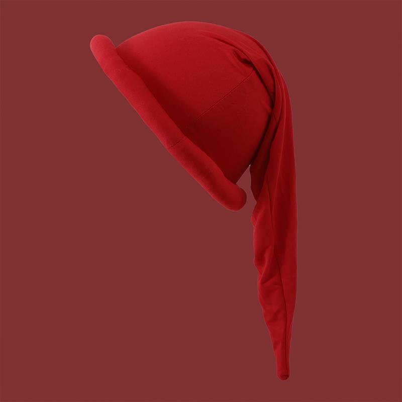 1PC Christmas Hat Fun Solid Color Holiday Surprises Comfortable Playful Polyester Stage Performances Dwarf Shaped Atmosphere