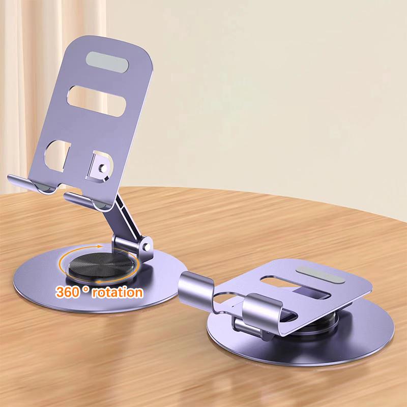 

Подставка для рабочего стола из металла с вращением на 360°, мобильный планшет, Ipd, универсальный держатель для мобильного телефона для ленивых людей, прямая трансляция, учеба фиолетовый