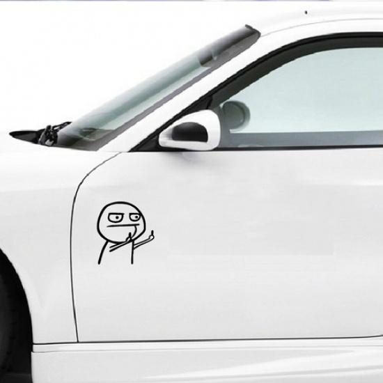 1x Funny Two Middle Finger Vinyl Car Sticker Car Door Window Decals Accessories