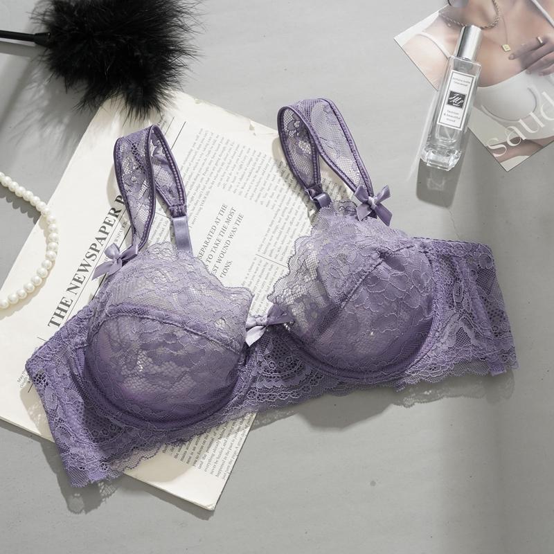 34-38 Size Sexy Lace Push-up Bra for Women Underwire Bras Ultra-thin Pad Breathable Underwear Bras Soft Comfortable Lingerie