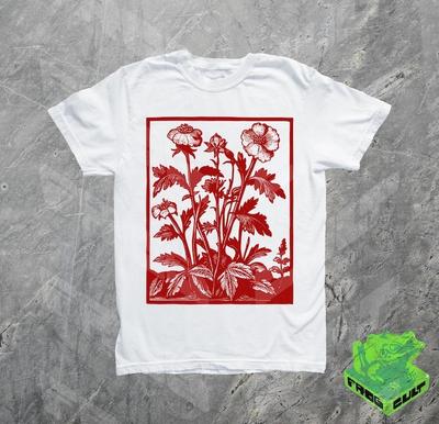 Vintage Wildflowers Graphic Shirt 90s Retro Art Tee Pressed Full Size S3XL
