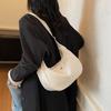 2025 Summer New Armpit Bag One Shoulder Hand Dumpling Bag Fashionable Simple Solid Color Casual Shoulder Tote Bag