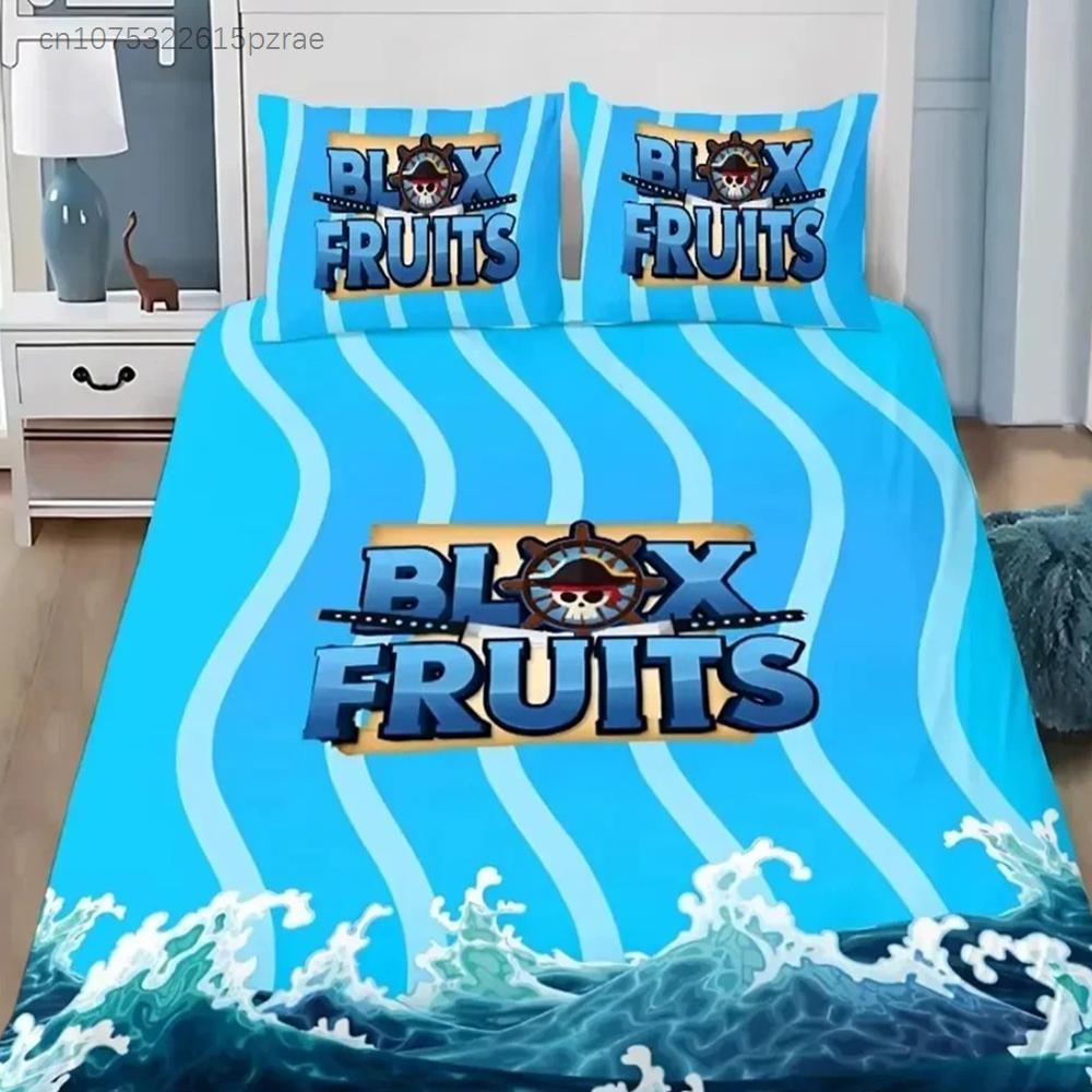B-Blox F-Fruits Game Bedding Set 3D Cartoon Duvet Cover Set Soft Skin-Friendly Single Double King Size For Kids Birthday Gift