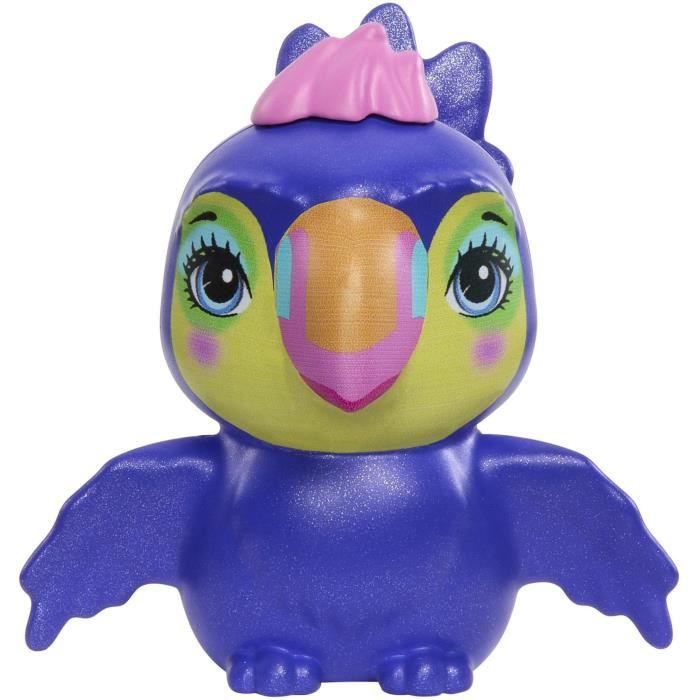 Enchantimals sunshine beach-trippi toucan et figurine-poupée hrx83