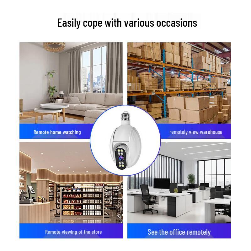 SMVP Dual-Light Panoramic HD Security Camera CN plug (adapter included)