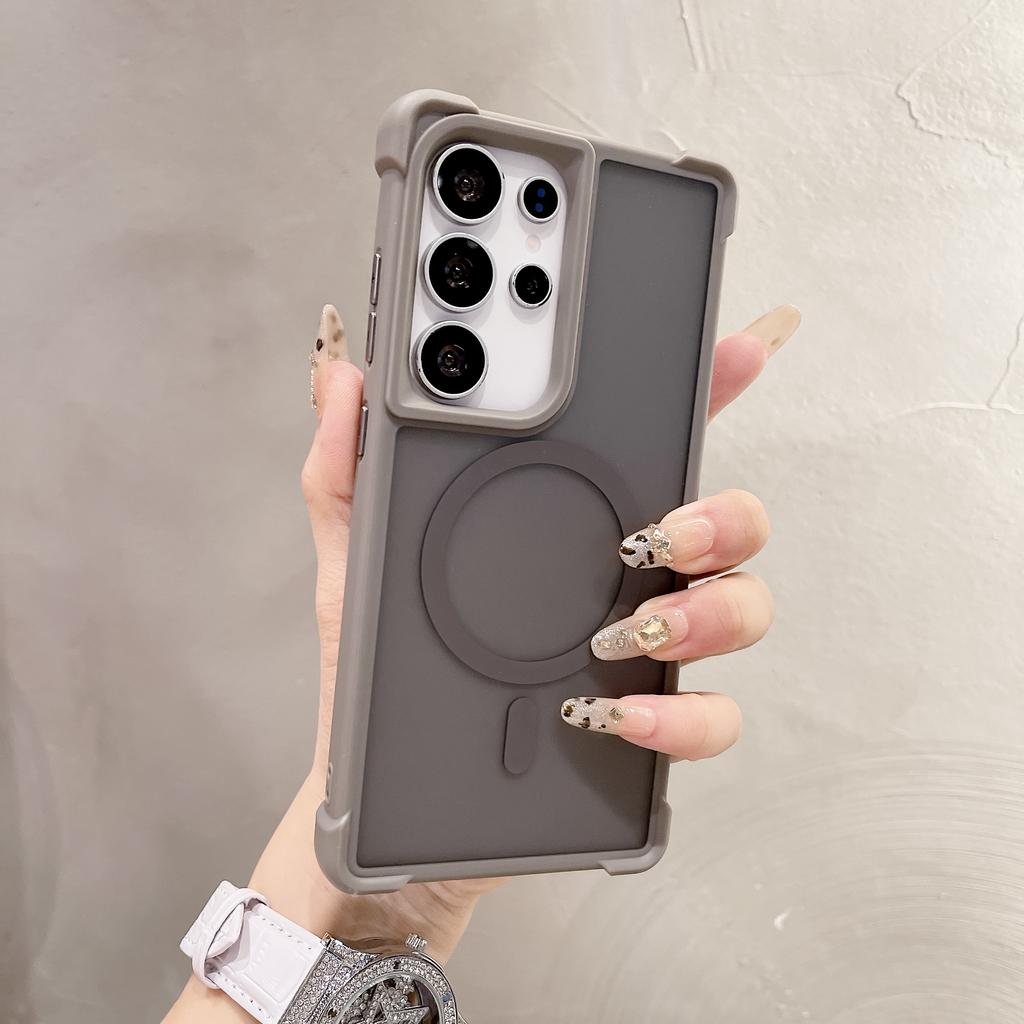For Shockproof Armor Translucent Case For Samsung Galaxy S26 S2 S24 S23 Ultra Plus Magnetic Wireless Charge Matte Cover