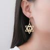 LIKGREAT Star of David Earrings Peace Symbol Drop Earring Vintage Stainless Steel Jewelry Je Amulet Gift