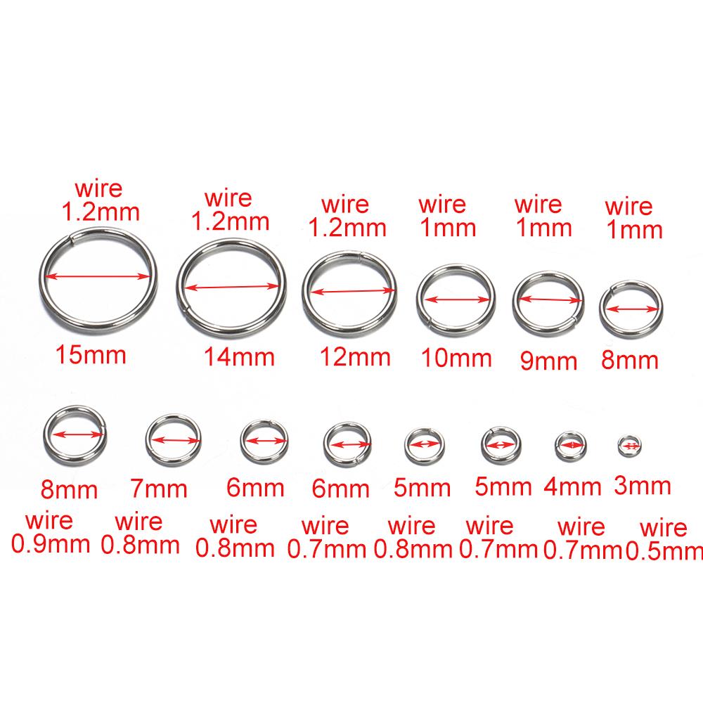 

200pcs/lot Stainless Steel Open Jump Rings Bracelet Necklace Earring Pendant Connectors for Jewelry Making Components Crafts DIY 3x0.5mm