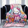 1pc. Hello Kitty Rainbow Balloons Outdoor Blanket - Cute Home Decor, Office Napkin, Giftz0411222