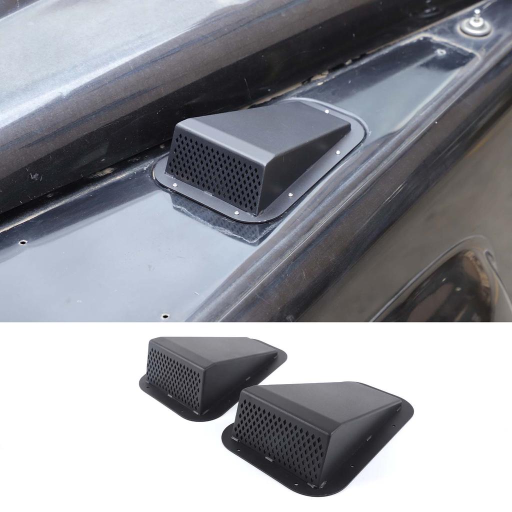 For 2004-18 Land Rover Defender 90 110 aluminum alloy car hood air outlet protective mesh cover sticker car exterior accessories