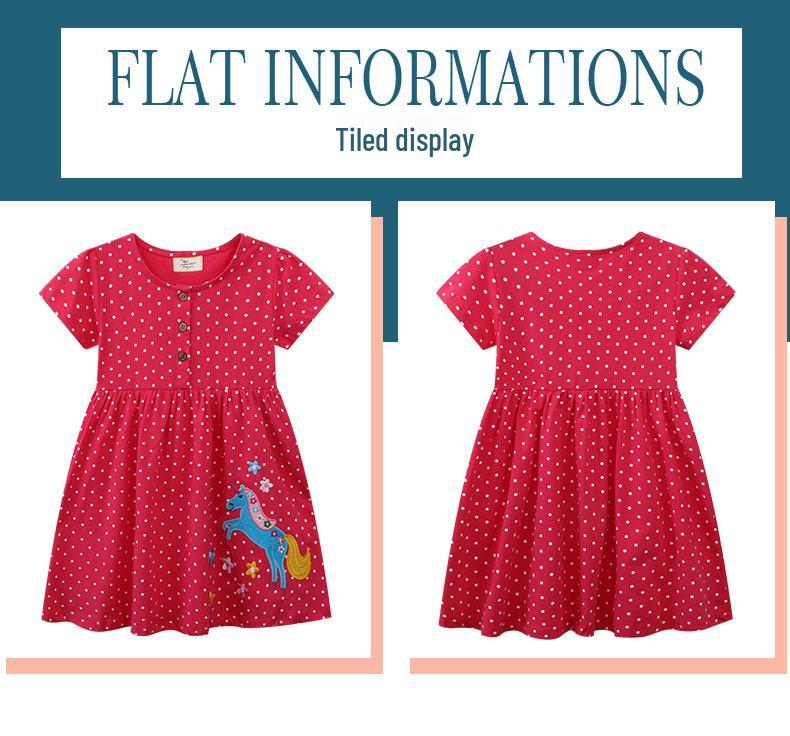 European Style Girls' Floral Princess Dresses - Fashionable Summer 2025 Collection