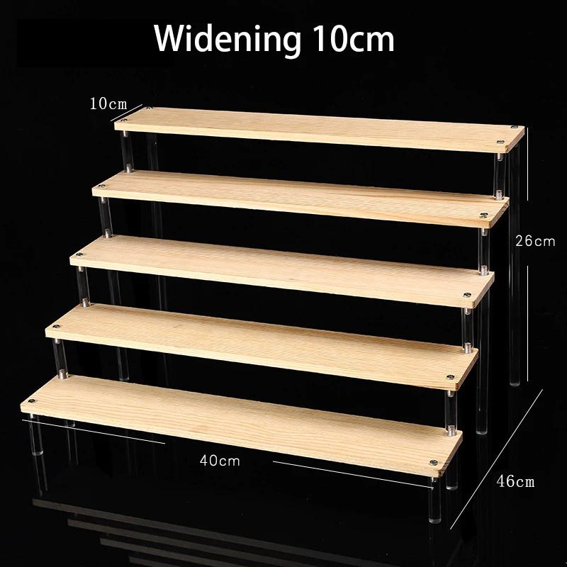 Acrylic Wooden Display Riser Stand for Funko POP Figures,Earring Ring Holder Cupcake Stand,Perfume Stand Organizer Display