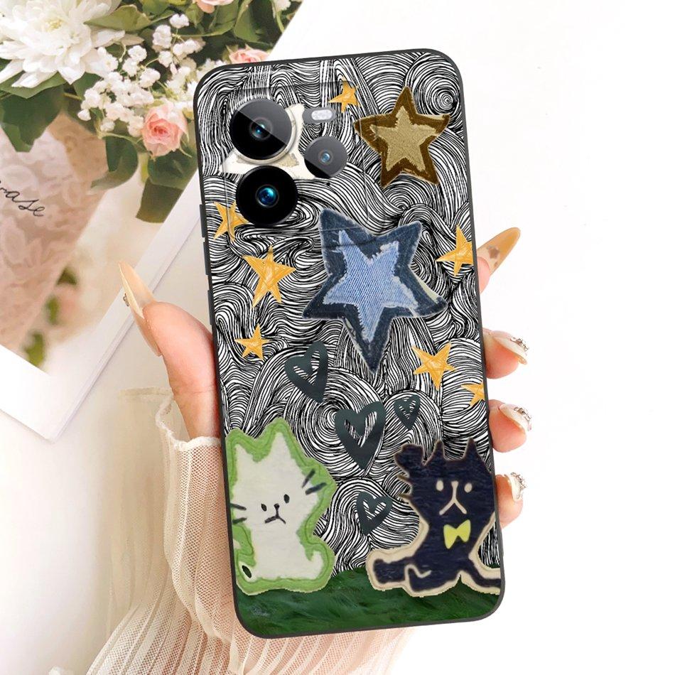 For Realme GT 7 Pro Cute Cat Flower Cartoon Phone Case For Realme GT7 Pro RMX5010 Shockproof Soft Silicone Covers Bumpers
