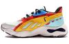 Butterfly Slip Resistant Abrasion Resistant Low Top Chunky Sneakers Men's Red Yellow AGLN069-16
