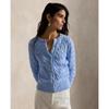 Women S Cable Knit Cotton Crewneck Cardigan wmpoSwendw20587400